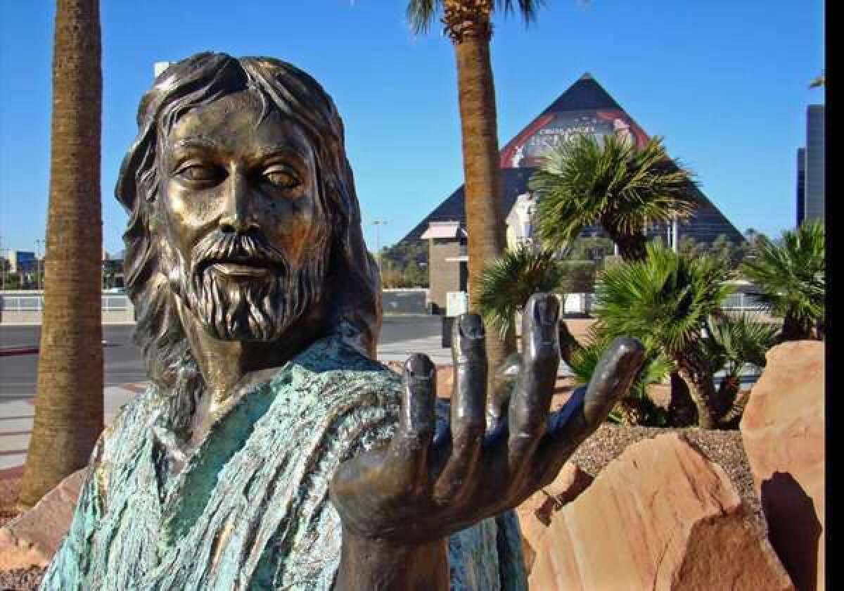 A statue of Jesus at the Shrine of the Most Holy Redeemer in Las Vegas. The word "jesus" ranked No. 21 on the 2012 list of most used passwords, according to password management company SplashData.
