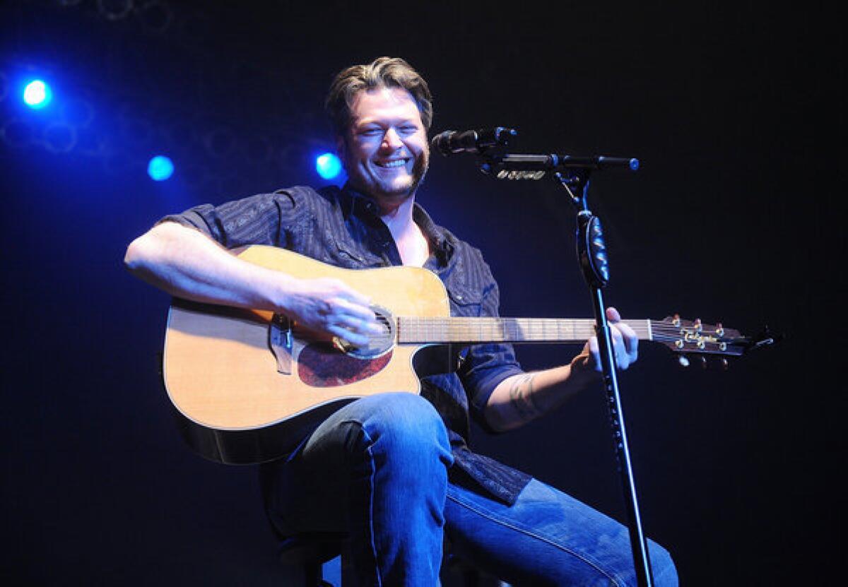 Blake Shelton performs at the Roseland Ballroom in New York.