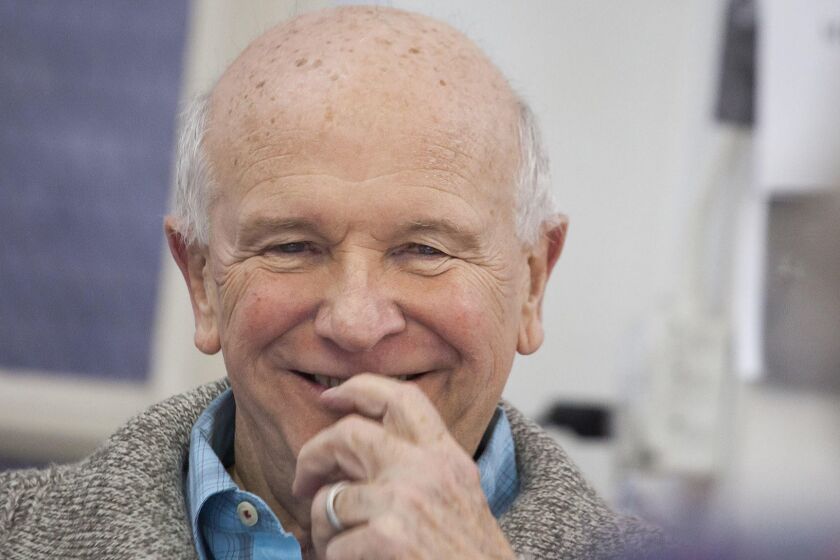 NEW YORK -- JANUARY 31, 2014: Playwright Terrence McNally, works with actors on "Mothers and Sons," at the Roundabout Theatre Company rehearsal studios on January 31, 2014 in New York City. PHOTOGRAPH BY MICHAEL NAGLE