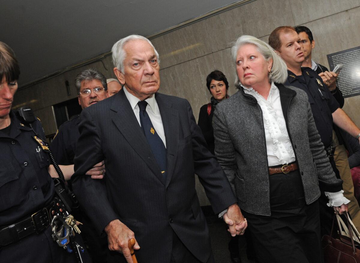 Anthony Marshall, left, in 2009. He was ordered to report to court Friday to begin serving his sentence for looting the estate of his late mother, socialite Brooke Astor.