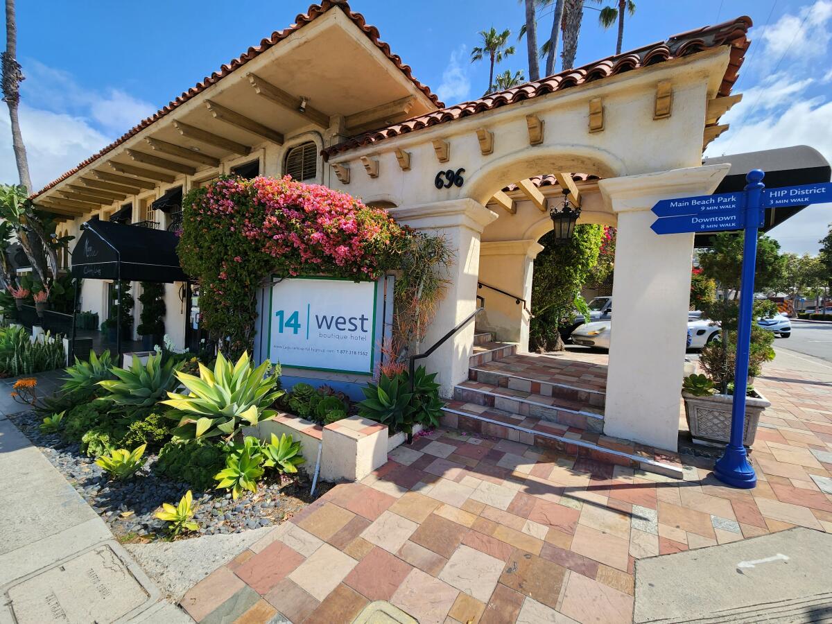 The 14 West Boutique Hotel at 690 South Coast Highway in Laguna Beach.