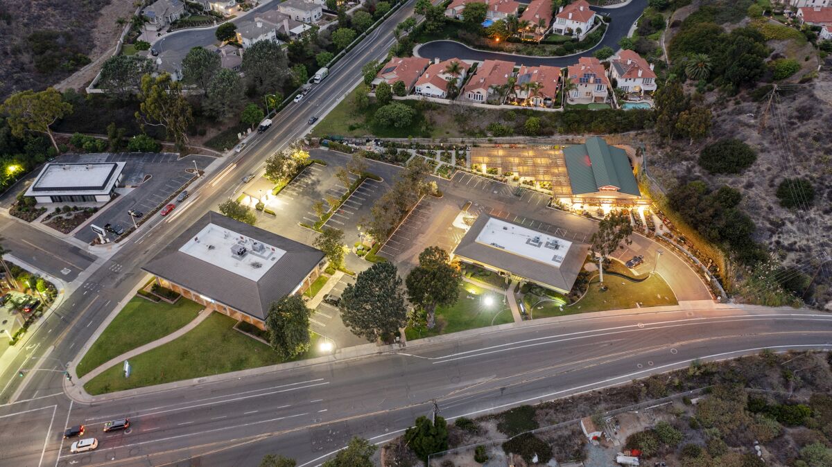 The Chase Bank and Armstrong Garden property on Via de la Valle has been sold.