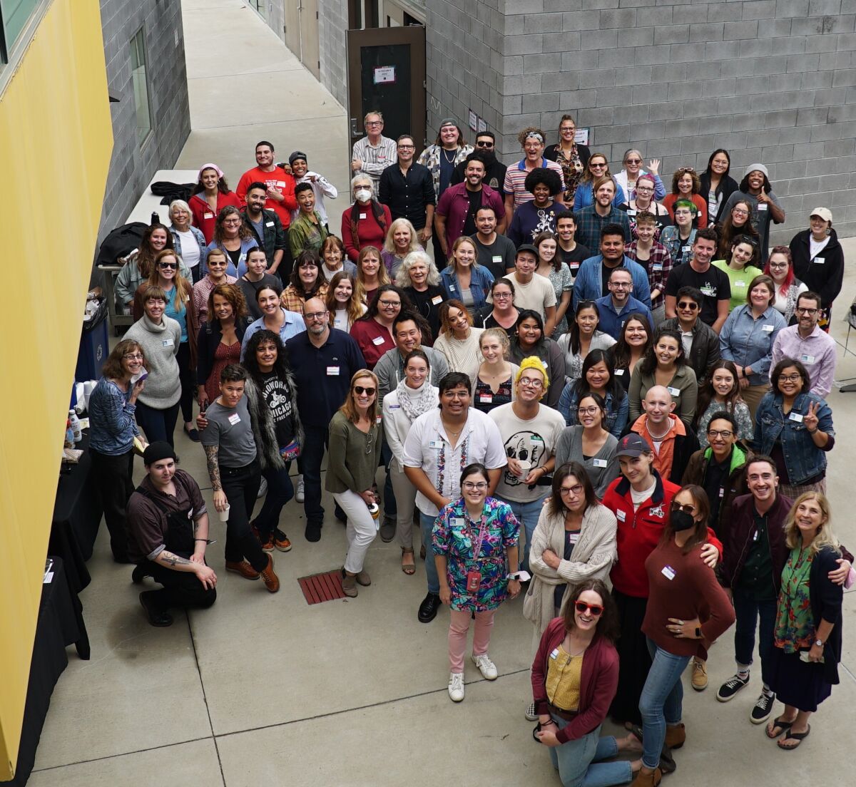 The cast and creative team for "As You Like It" gather for a welcoming breakfast at La Jolla Playhouse.