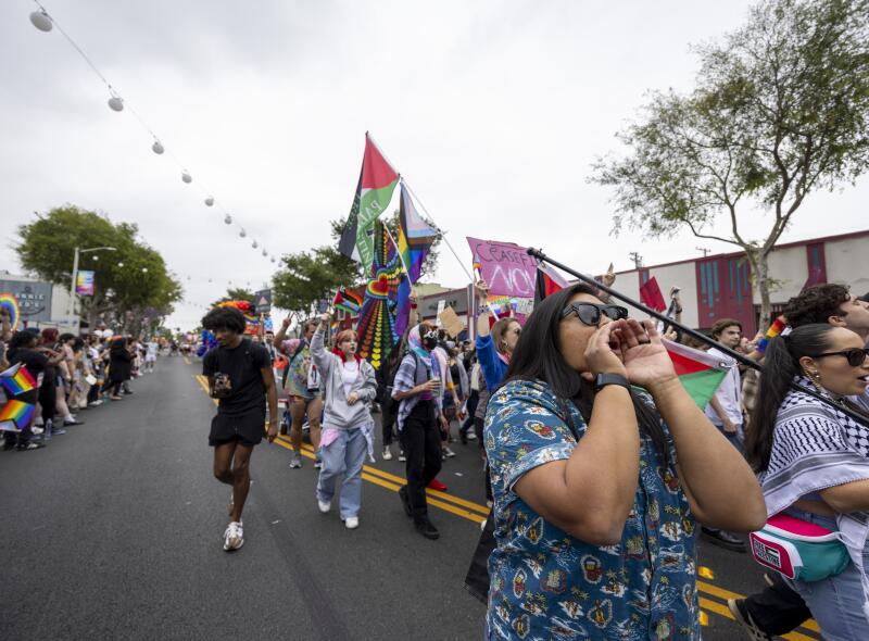 Participants in the 2024 West Hollywood Pride Parade.