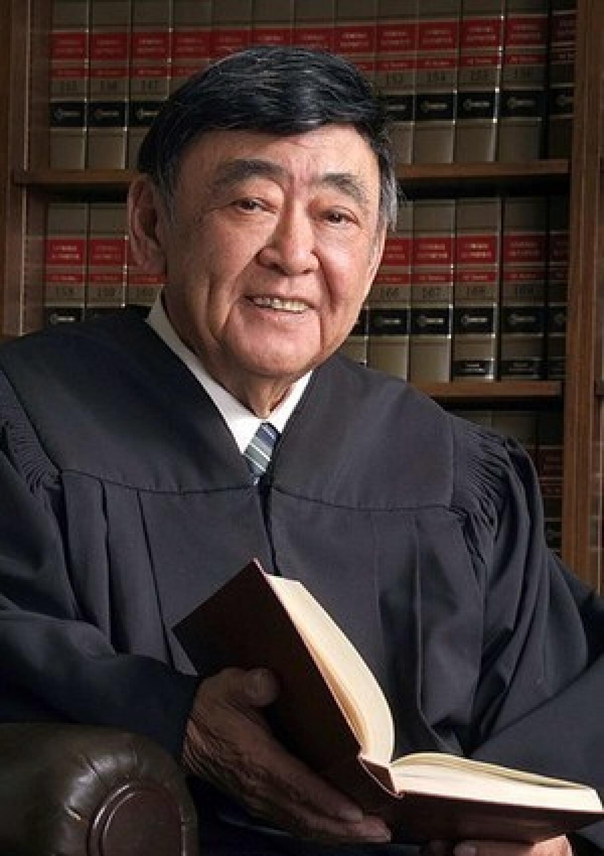 Robert M. Takasugi was interned in a WWII relocation camp. On the bench he was known for his compassion for victims of injustice and his calm demeanor.