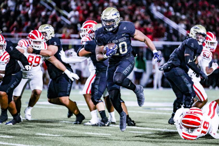 Cameron Jones of St. John Bosco rushed for 134 yards and had two touchdowns in win over Mater Dei.