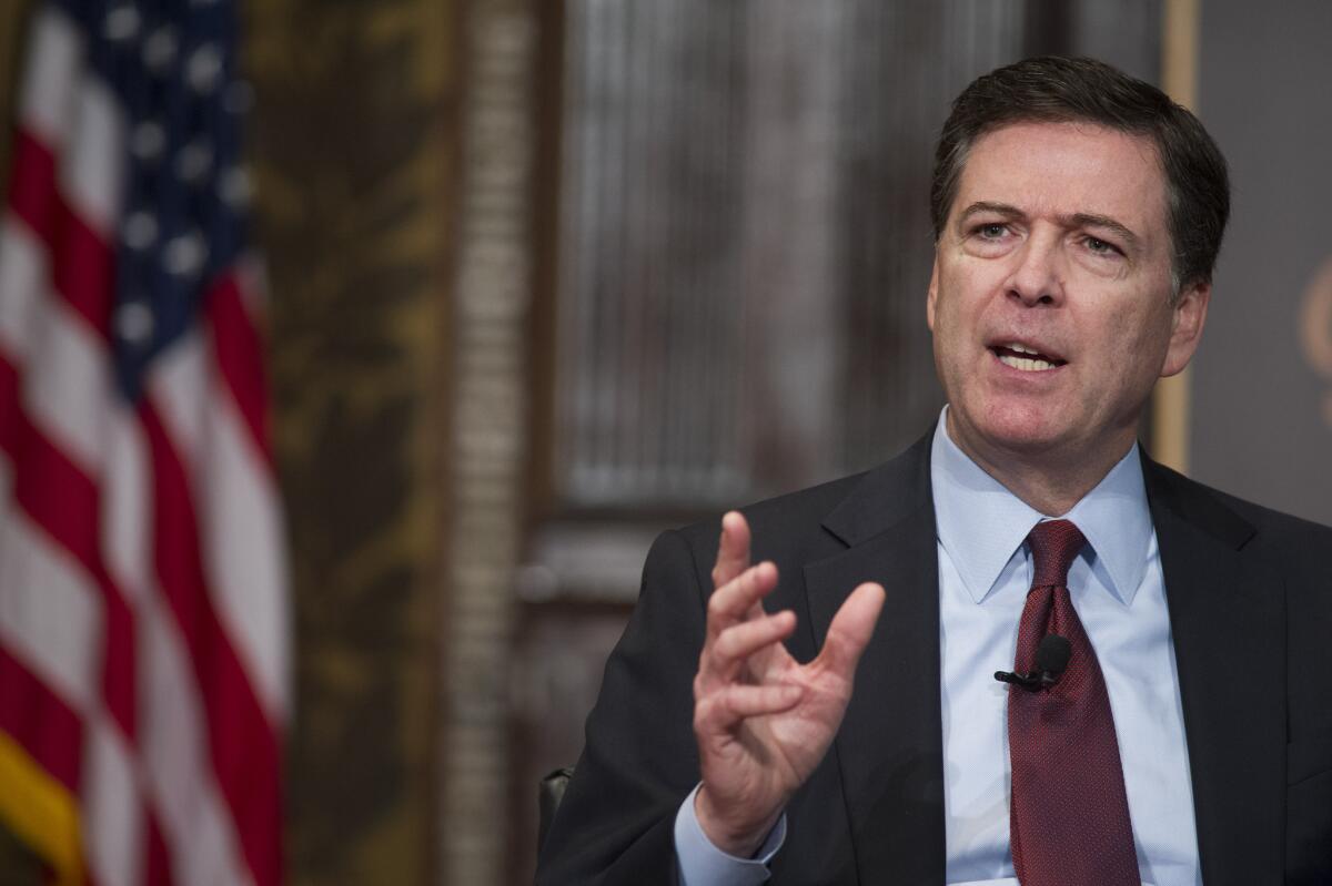FBI Director James B. Comey speaks at Georgetown University in Washington, D.C., about police and race relations.