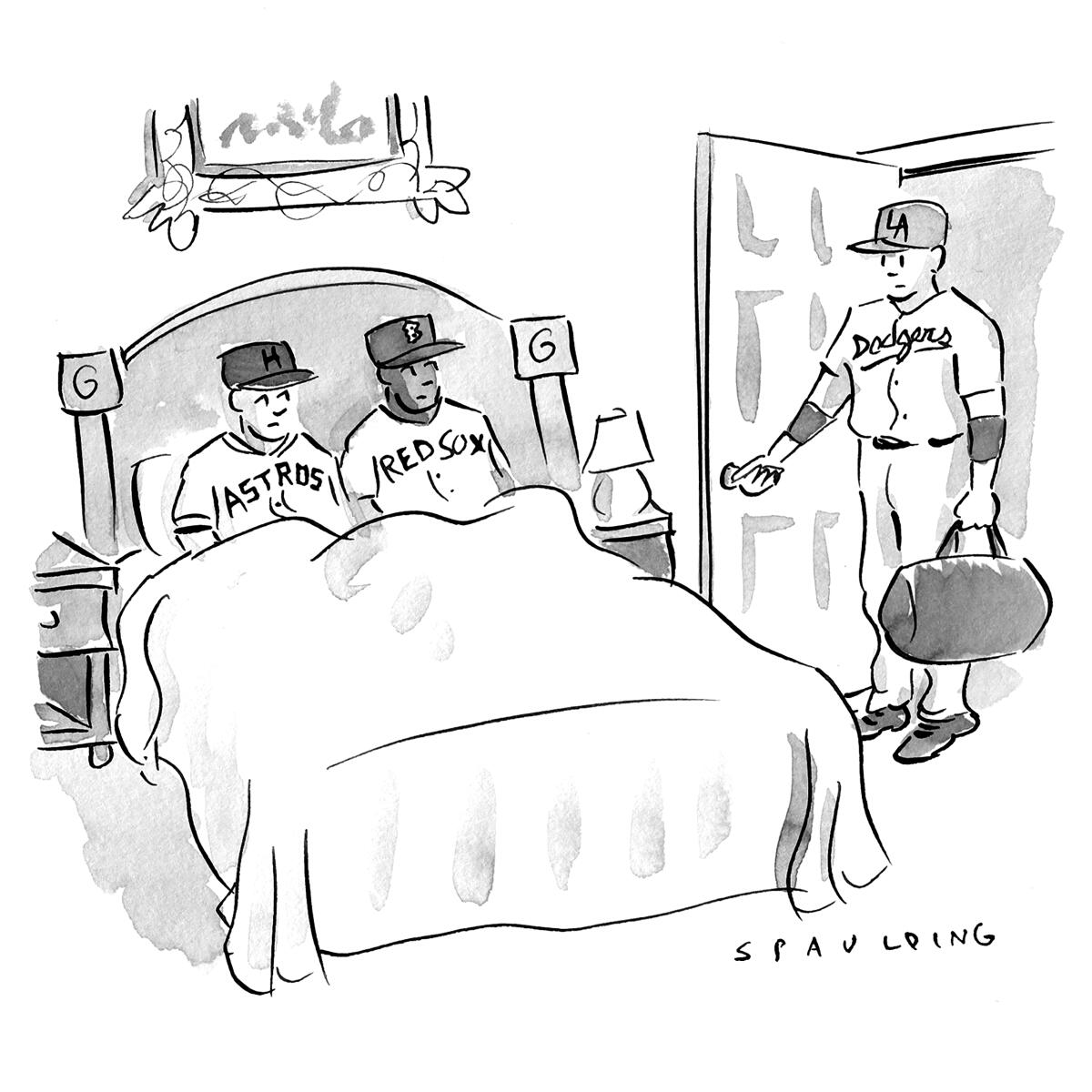 Op-ed cartoon for MLB cheating scandal piece, Sunday, Feb. 9, 2020