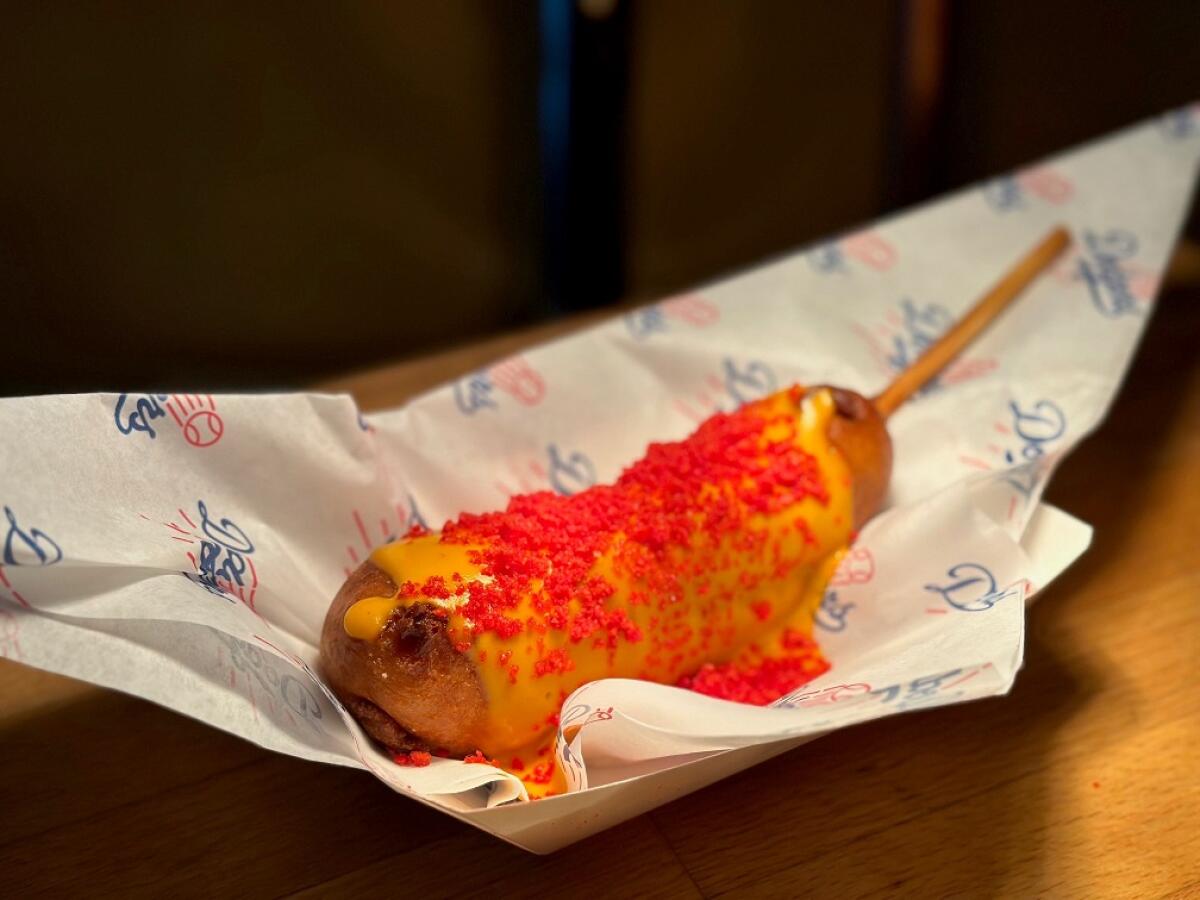 The Hot Link Corn Dog is shown.