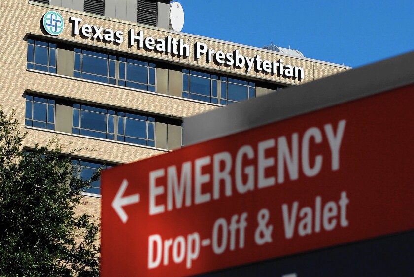 The Texas Health Presbyterian Hospital, where Dallas healthcare worker Nina Pham is being treated for the Ebola virus.