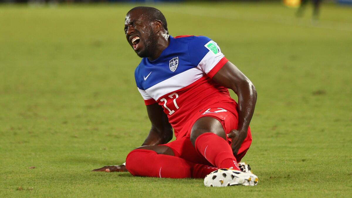 U.S. forward Jozy Altidore might not play again in the World Cup after suffering a strained hamstring against Ghana on Monday.