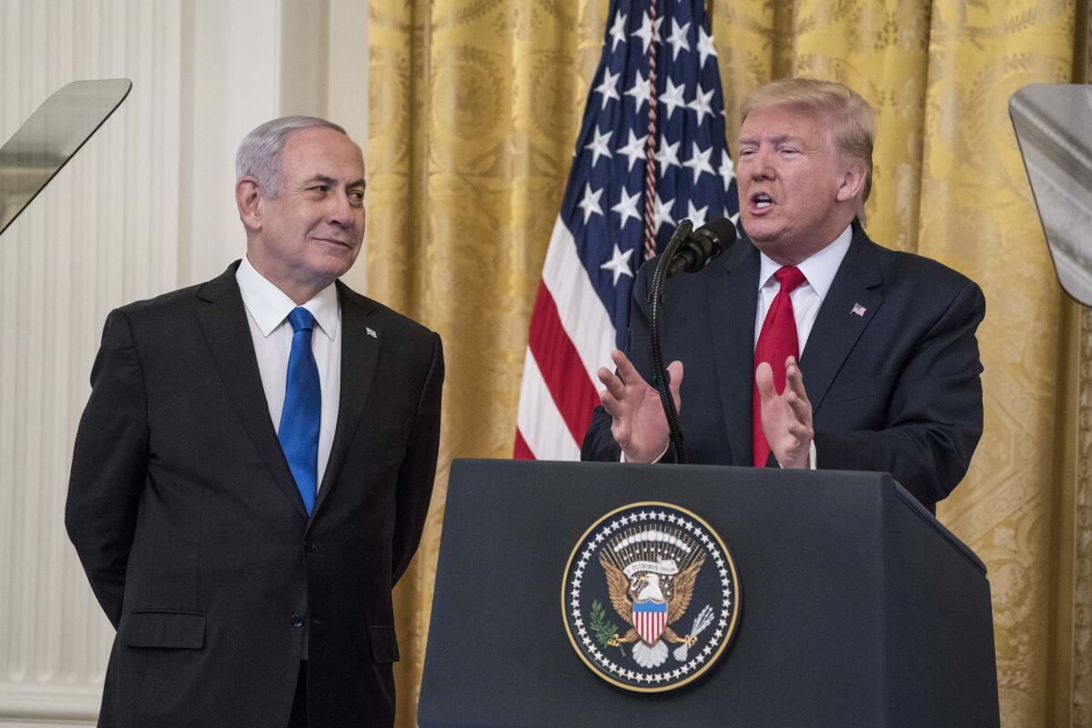 President Trump and Israeli Premier Benjamin Netanyahu 