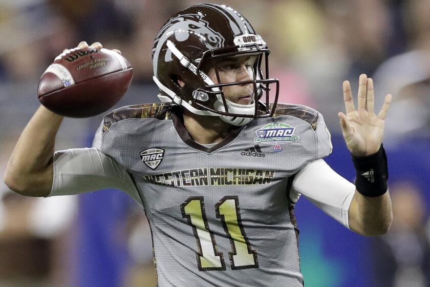 Western Michigan quarterback Zach Terrell has passed for 32 touchdowns with only three interceptions this season.