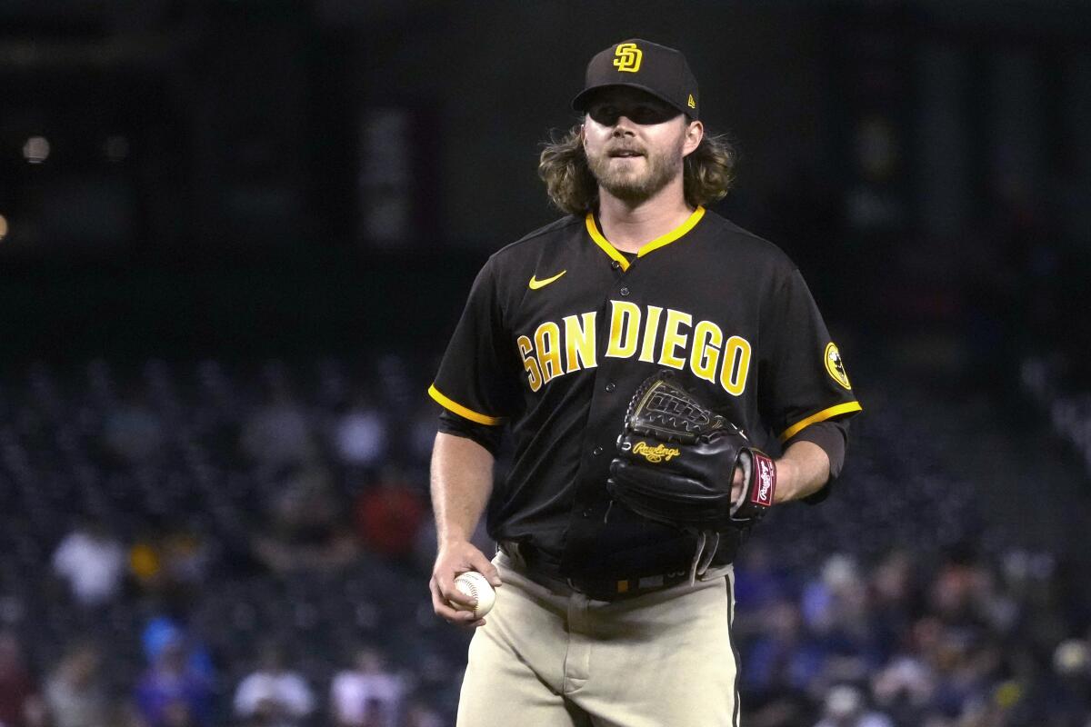 Padres pitcher Pierce Johnson 