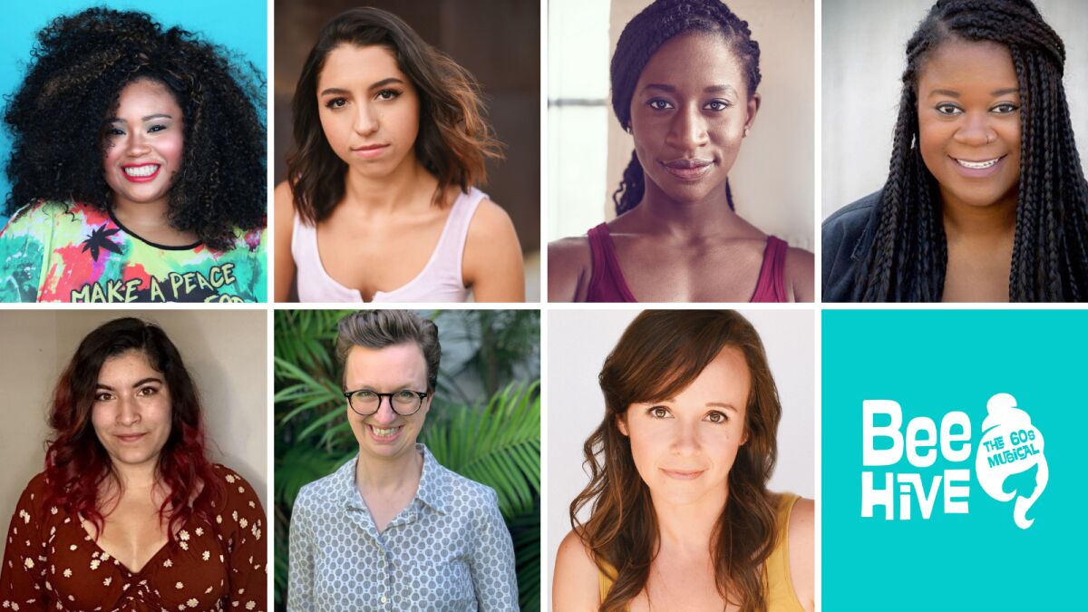 The cast of New Village Arts' "Beehive."
