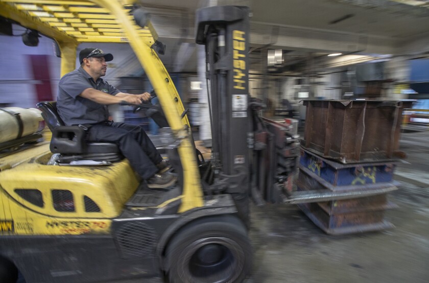 Carlos Arceo is second-shift manager at U.S. Rubber Recycling.