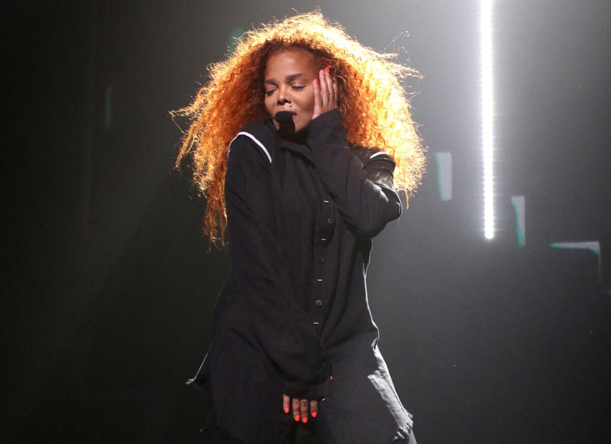 Janet Jackson onstage during the opening night of her "Metamorphosis" residency at Park Theater at Park MGM on May 17 in Las Vegas.