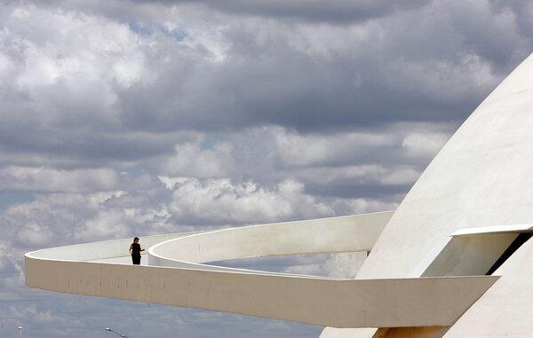 The ramp of Brasilia's National Museum, the work of Brazilian architect Oscar Niemeyer, as seen in December 2007. Niemeyer, a pioneer in the use of reinforced concrete to produce soaring, curvaceous forms, died Dec. 5 in a hospital in Rio de Janeiro. He was 104.