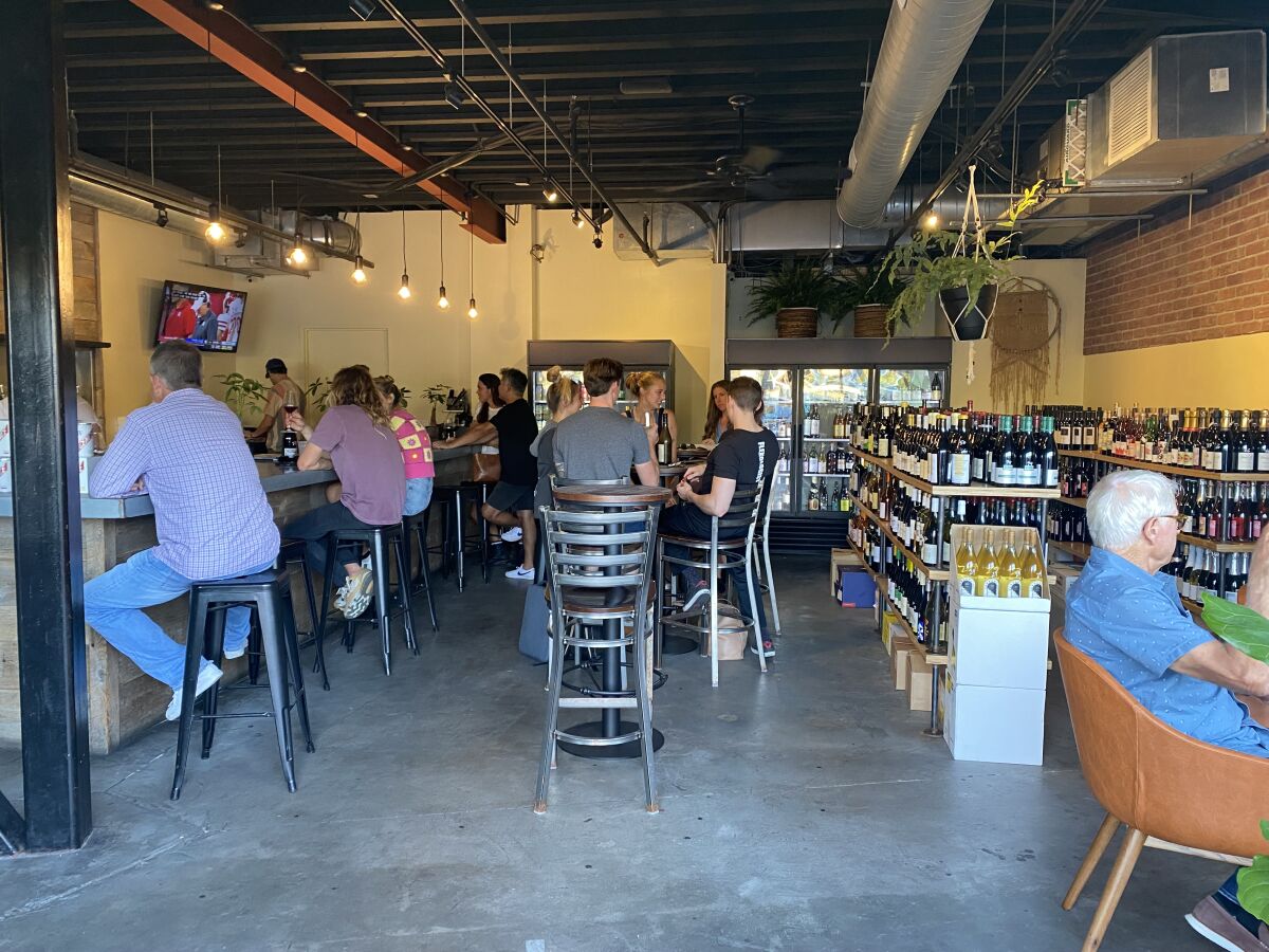 Guests enjoy the new Vino Carta.