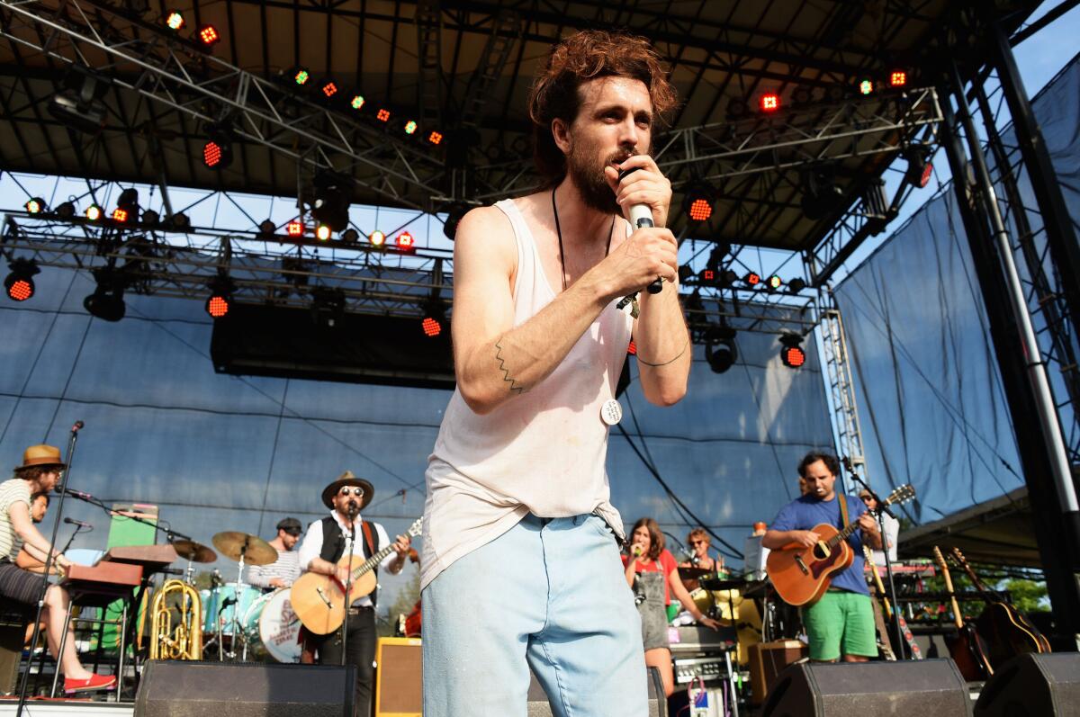 Alex Ebert of Edward Sharpe & the Magnetic Zeros performing in Dover, Del. The band's third album was released Tuesday.