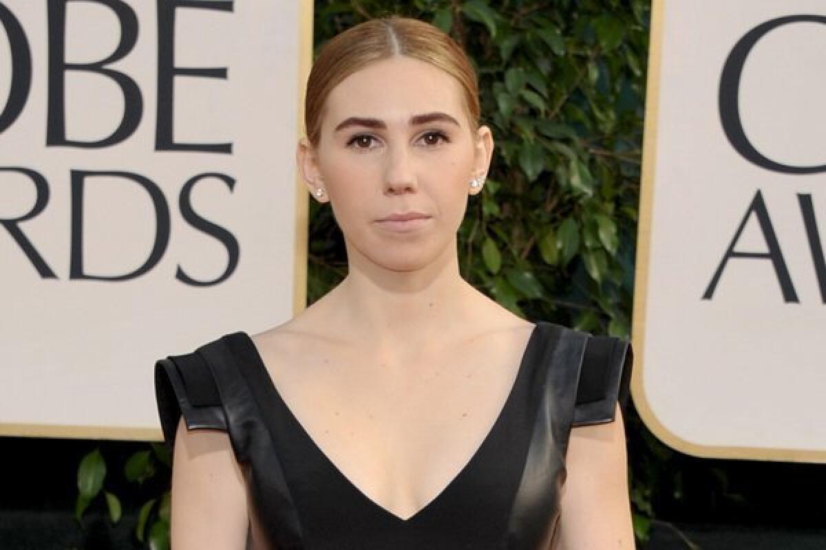 Zosia Mamet of "Girls" on the Golden Globes red carpet Sunday.