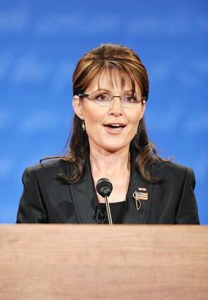 Republican vice presidential candidate Gov. Sarah Palin speaks during the vice presidential debate.