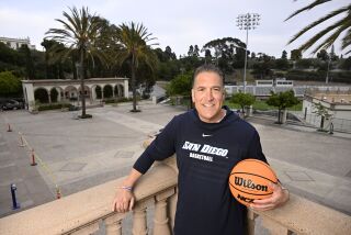 USD basketball coach Steve Lavin at USD on April, 27, 2022 in San Diego, Calif. (Photo by Denis Poroy)