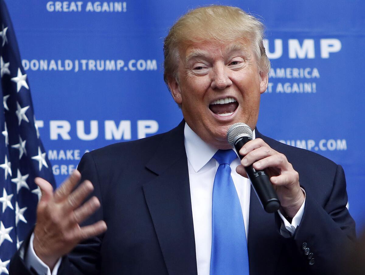 Republican presidential candidate Donald Trump, speaking at a recent event in Bedford, N.H., has dominated the GOP debate recently with disparaging remarks about Mexican immigrants.