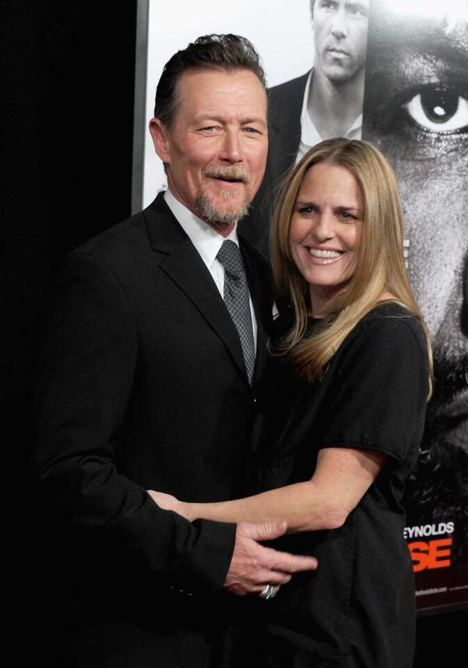 "Safe House" costar Robert Patrick and guest.