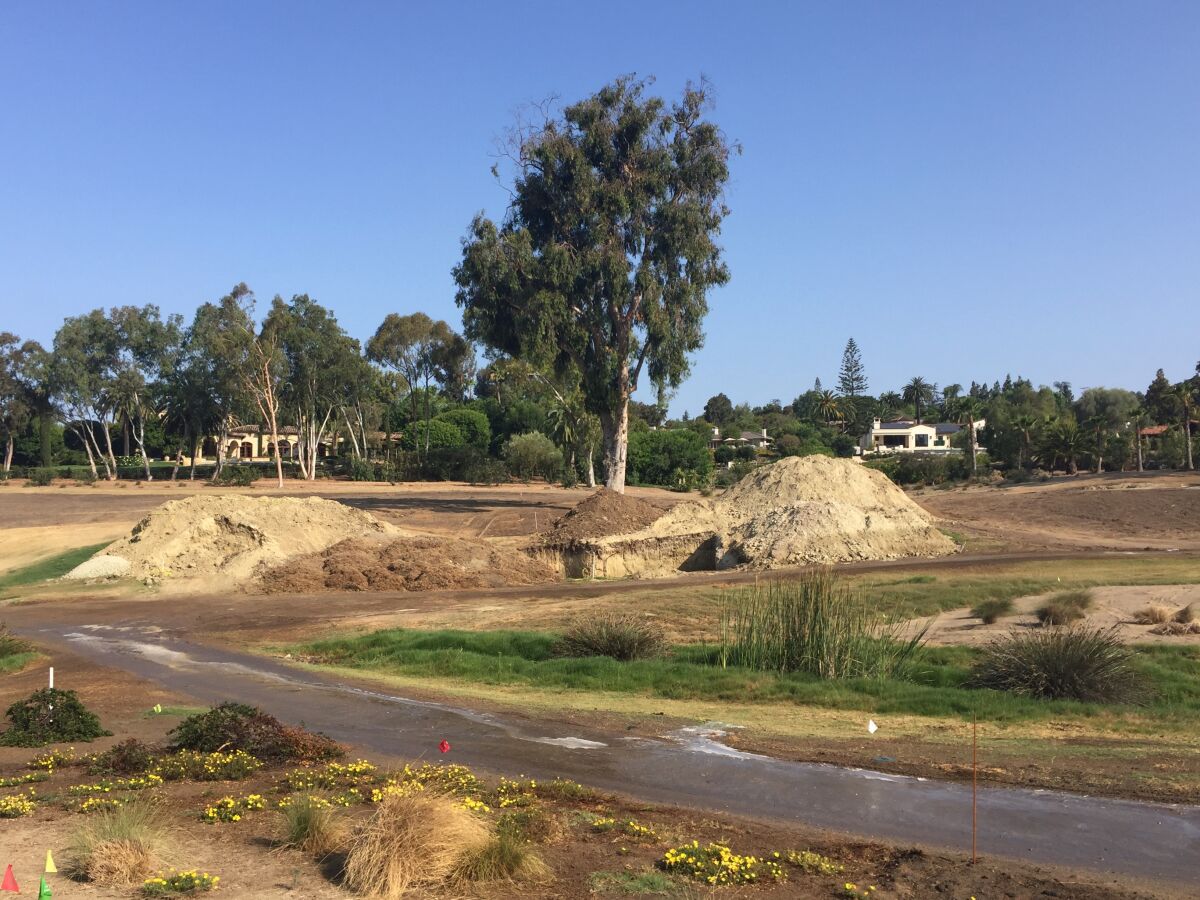 The Rancho Santa Fe Golf Club under construction in 2021.
