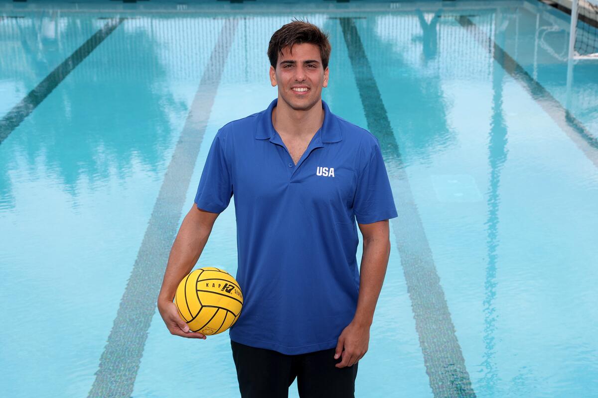 Luca Cupido, an attacker for the U.S. Olympic men's water polo team, is a graduate of Newport Harbor High School.