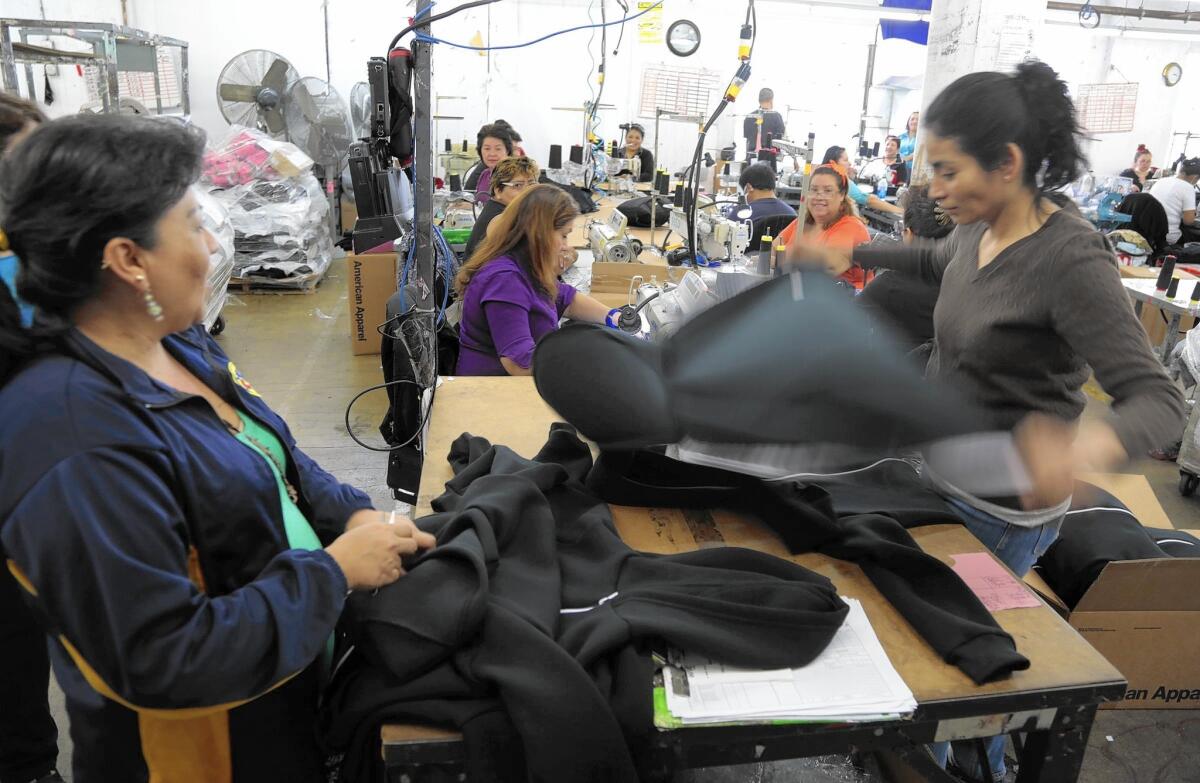 One core feature of American Apparel — its made-in-USA model — will remain firmly in place. American Apparel’s main factory in L.A. employs more than 3,000 cutters, sewers and other workers.