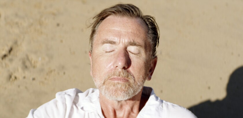 This image released by Bleecker Street shows Tim Roth in a scene from "Sundown." (Bleecker Street via AP)