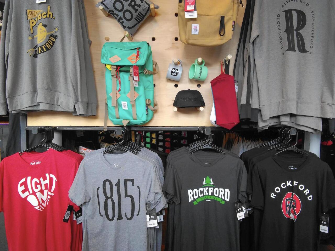 Downtown’s Rockford Art Deli has just about every Rockford-themed souvenir you could want.