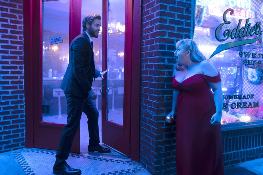 ********EXCLUSIVE 2019 HOLIDAY SNEAKS***DO NOT USE PRIOR TO SUNDAY JAN ,13 2019******(L-R) - LIAM HEMSWORTH as Blake and REBEL WILSON as Nataliein New Line Cinema?s comedy ?ISN?T IT ROMANTIC,? a Warner Bros. Pictures release. Credit: Michael Parmelee