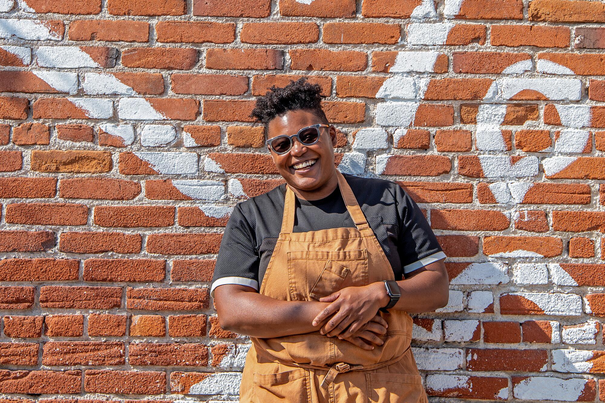 LOS ANGELES, CA - OCTOBER 21: Chef-owner Rashida Holmes of Bridgetown Roti on Friday, Oct. 21, 2022 in Los Angeles, CA.