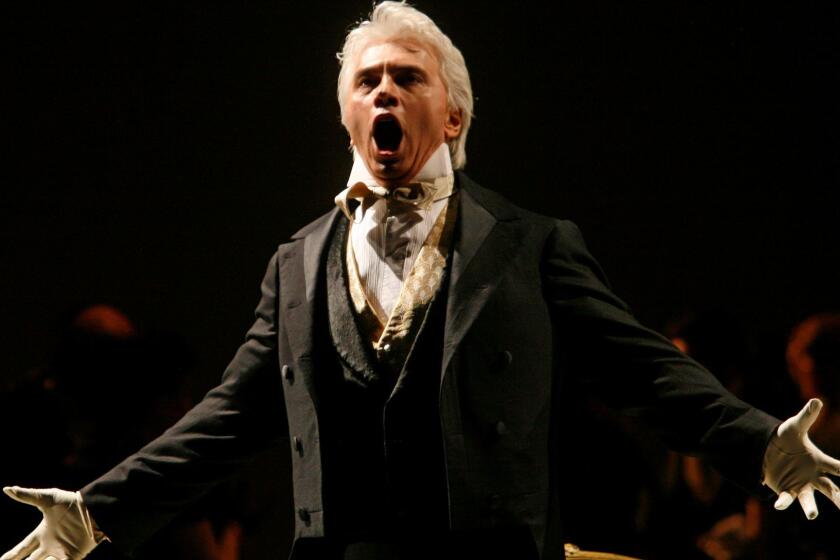 Dmitri Hvorostovsky performs during the final dress rehearsal for the opera "Eugene Onegin" in New York, Tuesday, Feb.6, 2007. (AP Photo/Shiho Fukada) ORG XMIT: NYR104