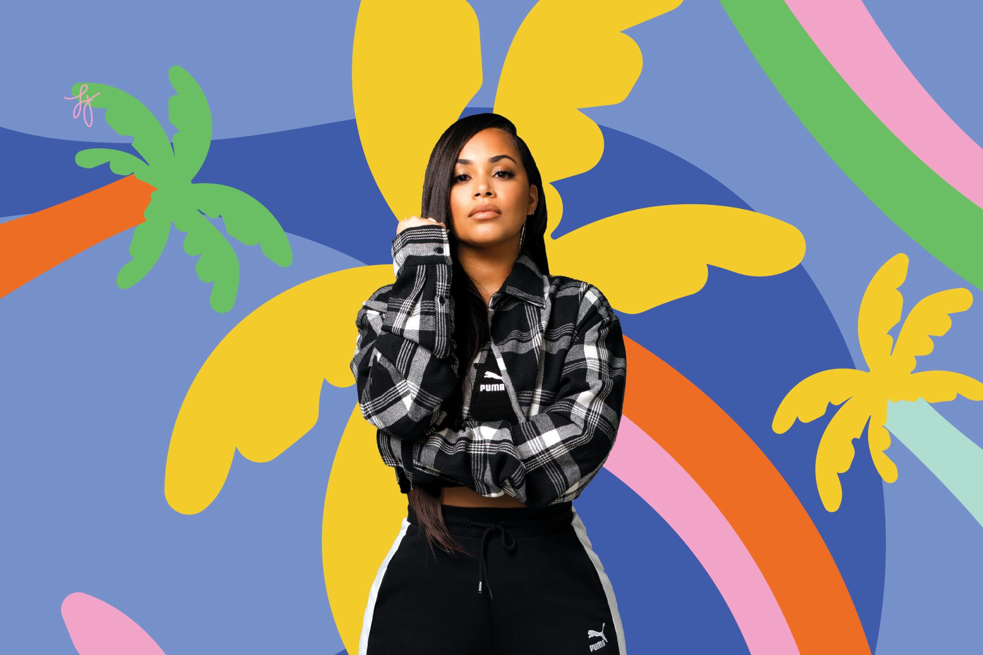 Lauren London for Image issue 02. Photo by Jonathan Mannion for PUMA; Illustration by Laci Jordan / For The Times