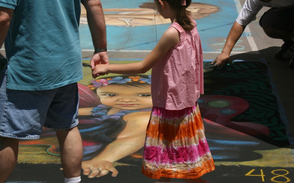 The Pasadena Chalk Festival has historically been on Father's Day weekend.