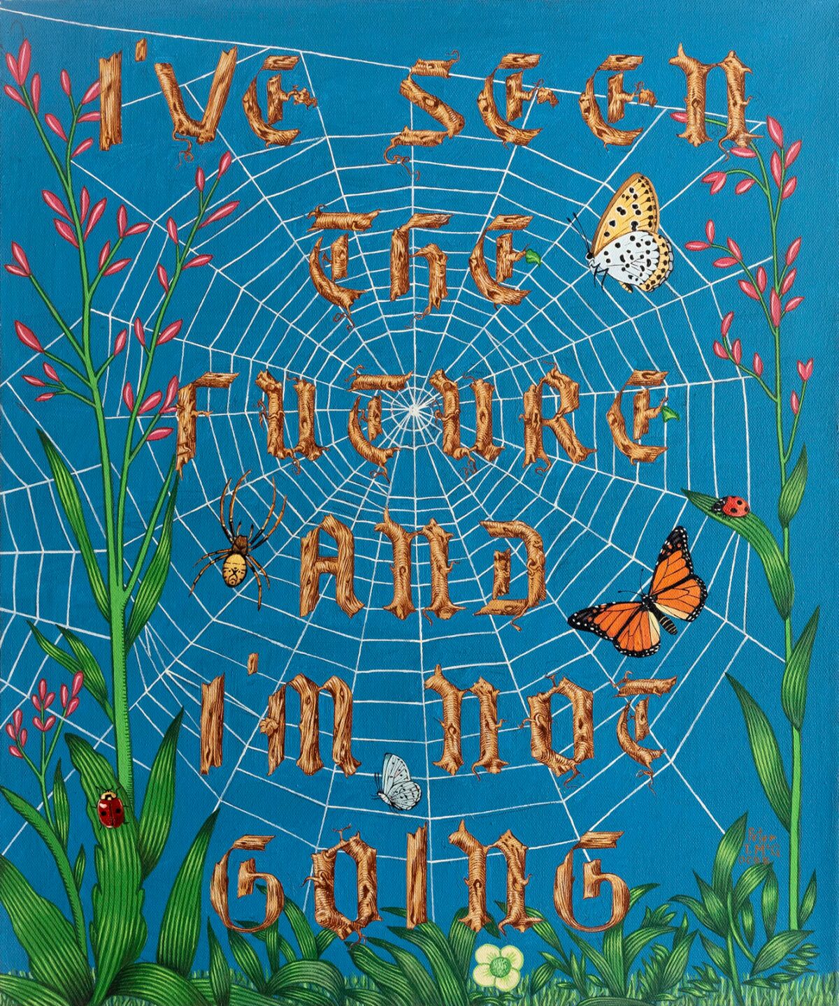 Peter McGough, "I've Seen The Future And I'm Not Going," 2019. Oil on Canvas. 24 x 20 in.