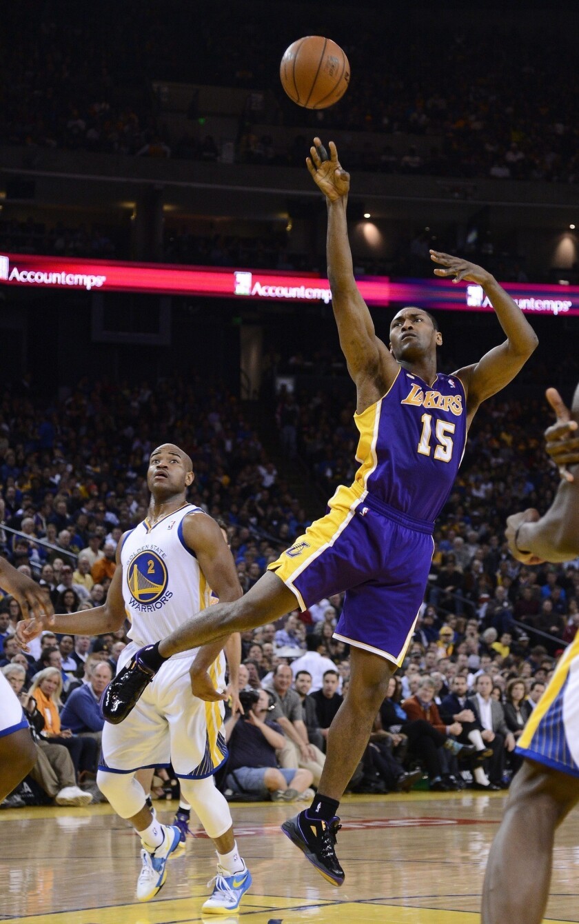 Metta World Peace appears to be willing to rework his contract to remain with the Lakers.