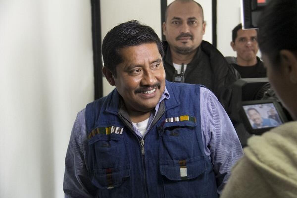 Mexican indigenous teacher Alberto Patishtan is seen in jail in San Cristobal de las Casas, Chiapas state, Mexico, a day after a Mexican court rejected his last-ditch appeal to overturn his sentence in the killing of seven police officers.
