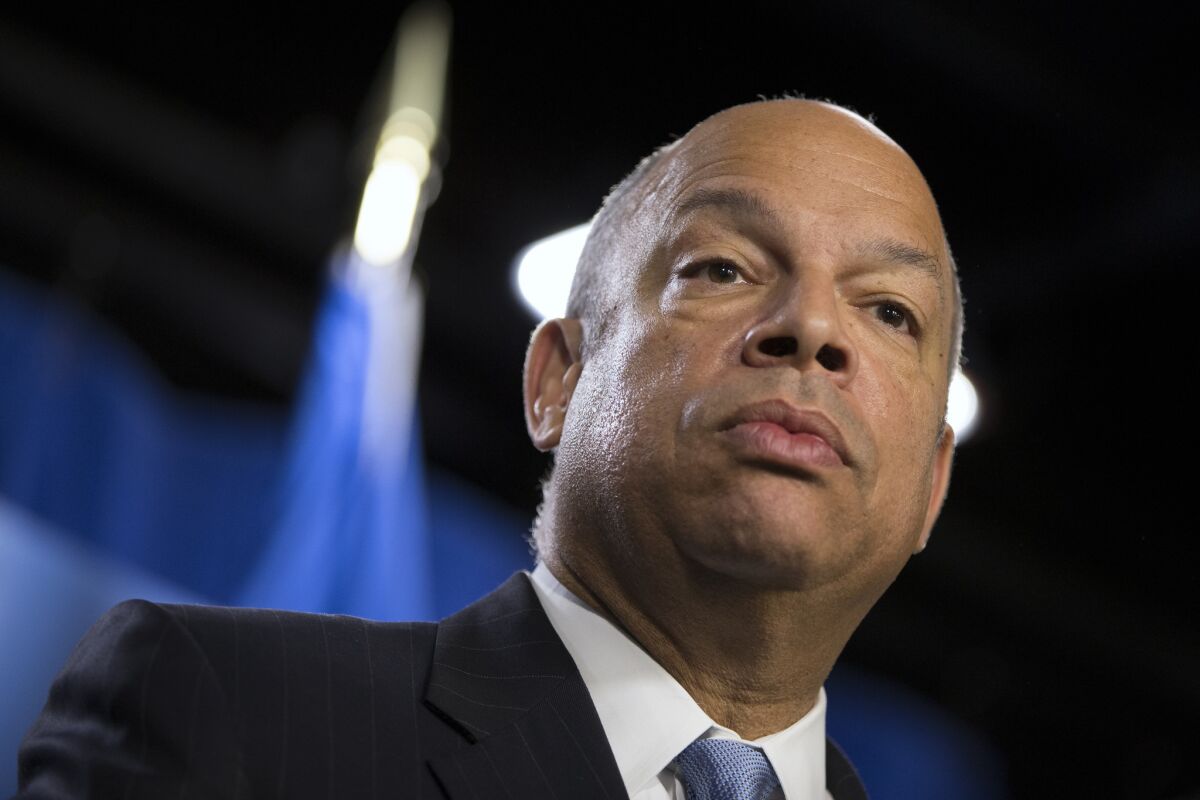 Department of Homeland Security Secretary Jeh Johnson, shown in March, said Thursday that he was reviewing the release of thousands of immigrants in the country illegally who were convicted of crimes and faced deportation.