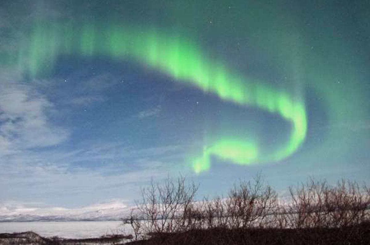 The northern lights in Abisko, Swedish Lapland, in March 2012. A geomagnetic storm could make auroras more visible in parts of the U.S. this weekend