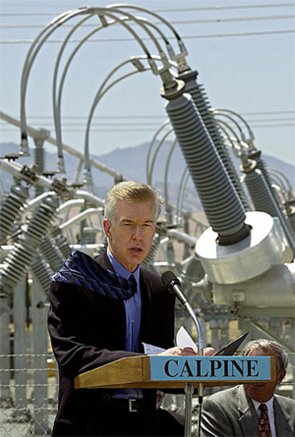 POWERLESS: Californias energy crisis of 2000-01 helped turn out the lights on former Gov. Gray Davis political future. Above, Davis at a new power plant dedication in July 2001.