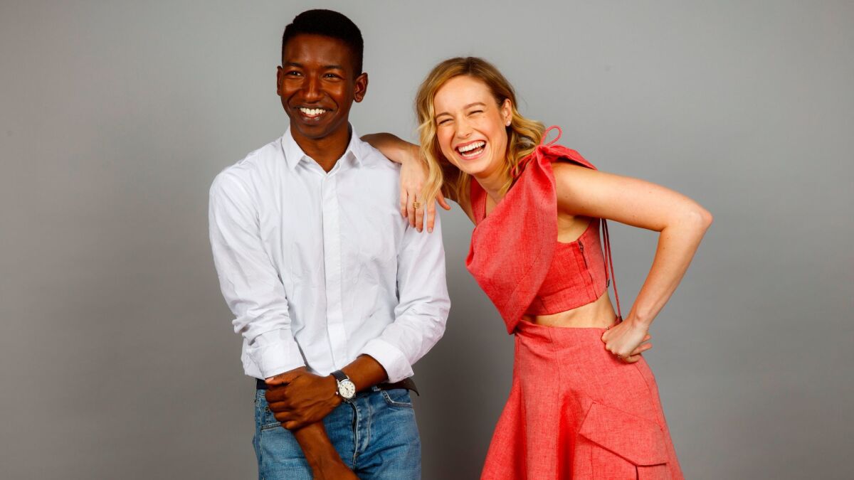 Mamoudou Athie also spent his time at TIFF promoting "Unicorn Store" with director/actress Brie Larson.