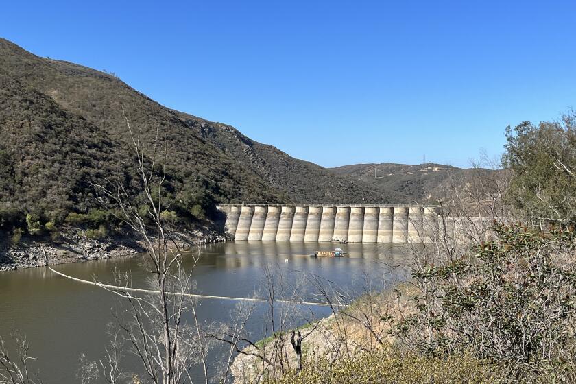 The Lake Hodges dam is currently under repair.