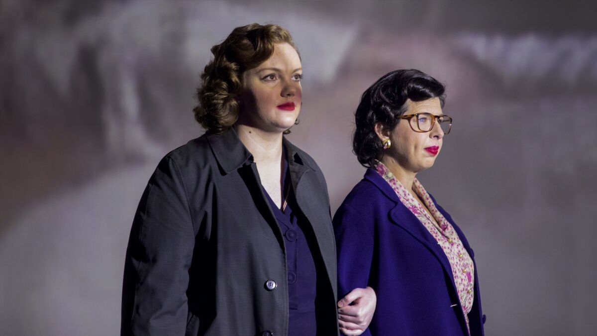 Shannon Purser, left, as Del Martin and Heather Matarazzo as Phyllis Lyon, co-founders of the Daughters of Bilitis.