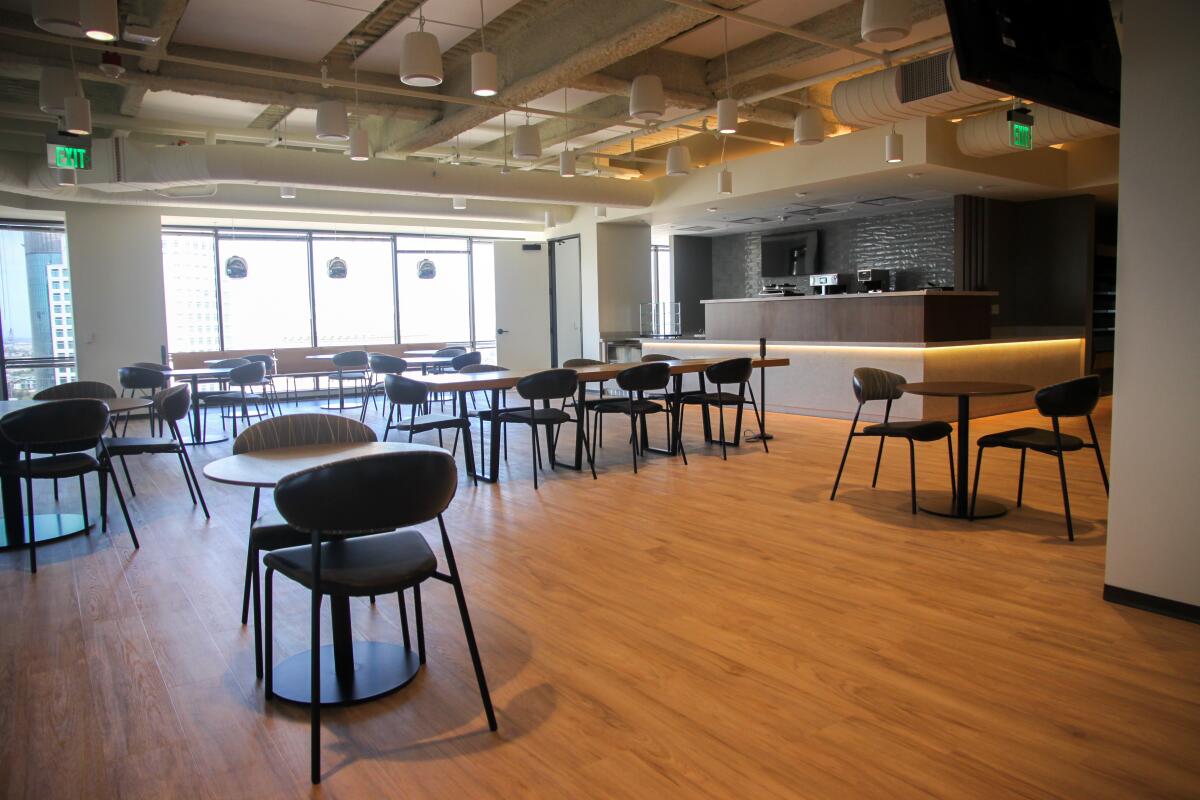 The new break room at Clorox headquarters has a barista bar.