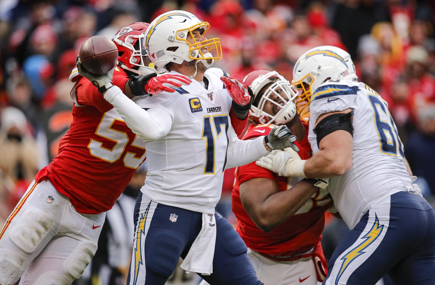 Chiefs fall to 1-2 after after turnover-plagued loss to Chargers